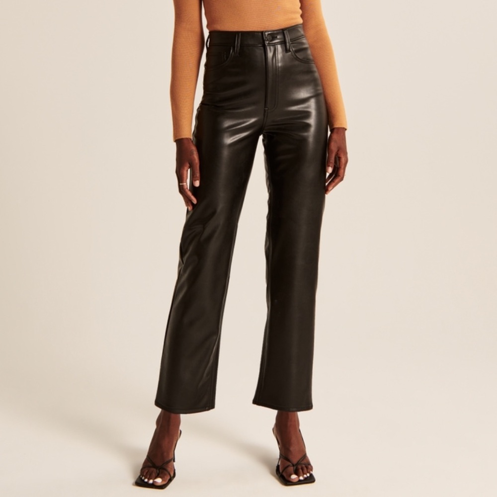 Abercrombie Black Leather Pants